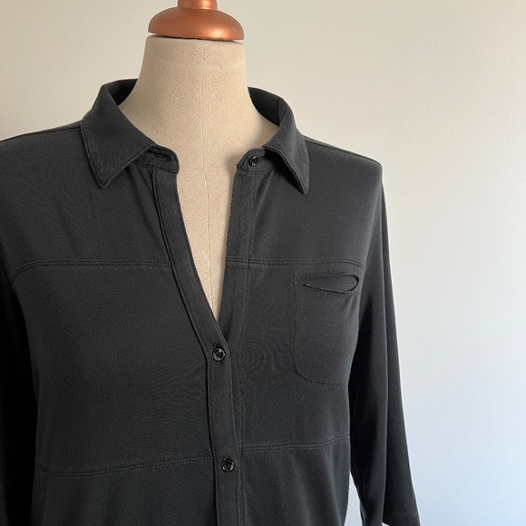 Lole - Black Button Down Shirt - Picture 2 of 7